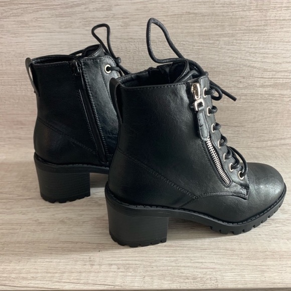 NEW Samantha Combat Boots- Black - Picture 5 of 6